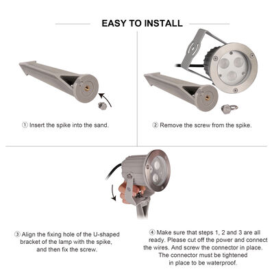 IP65 LED φώτα κήπου αλουμινίου GU10 λάμπα 0,5M καλώδιο για εξωτερικό φωτισμό διαδρομής