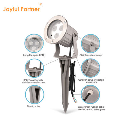 IP65 LED φώτα κήπου αλουμινίου GU10 λάμπα 0,5M καλώδιο για εξωτερικό φωτισμό διαδρομής