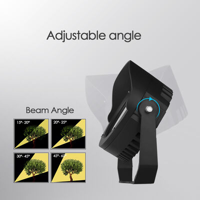 Φωτιστικό κήπου LED 36W με ενσωματωμένο οδηγό DMX512 DC24V RGB3in1 Μαύρο περίβλημα εξωτερικού χώρου με ηλεκτροστατική βαφή Διαμέτρου 160MM