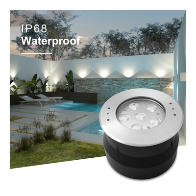 24 Volt 6W 12W Φωτιστικό LED Υποβρύχιο από Ανοξείδωτο Χάλυβα 316 με Ψυχρό Λευκό και Πλαστικό Μανίκι Στήριξης για Πισίνα
