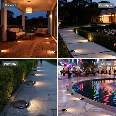 IP65 1W LED Underground Deck Light Εξωτερικό φωτισμό βήματος οδικής οδού 12V Inground Uplights για οδική χρήση